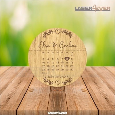 Íman Lembrança Casamento Círculo Calendário