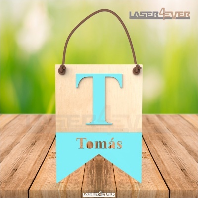 Placa Inicial Colorida - Nome Tomás