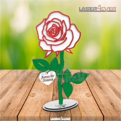 Rosa - Amo-te - Nomes Personalizados