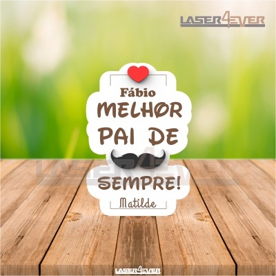 Íman Melhor Pai de Sempre - Nomes Personalizados