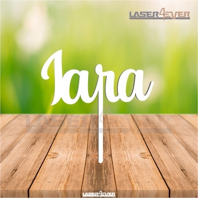 Topo de Bolo Madeira - Nome Iara