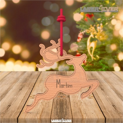 Bola de Natal - Rena Nome Personalizado