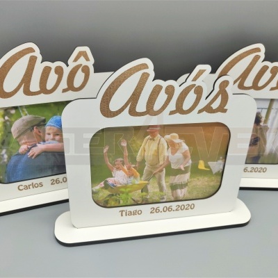 Moldura - Avós / Avó / Avô - Nome e Data Personalizável