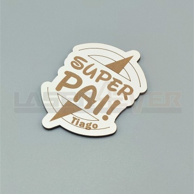 Íman Super Pai - Nome Personalizado