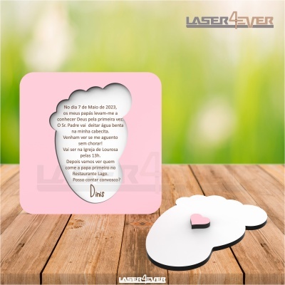 Convite Batismo - Pézinho de Encaixar