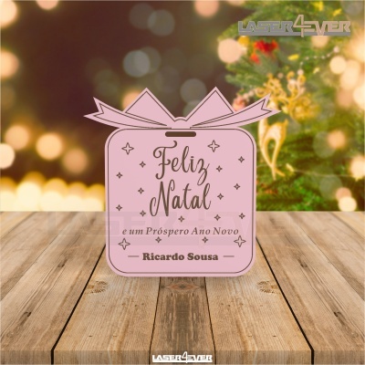 Mini Placa de Natal - Presente Nome Personalizado