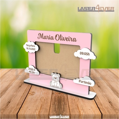 Moldura - Dados Nascimento - Nome e Dados personalizáveis