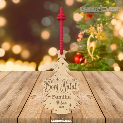 Bola de Natal - Árvore Nome Família Personalizado