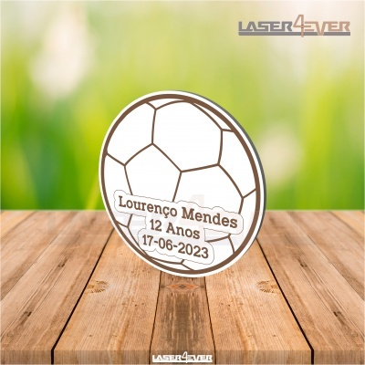 Íman Lembrança Aniversário Bola de Futebol