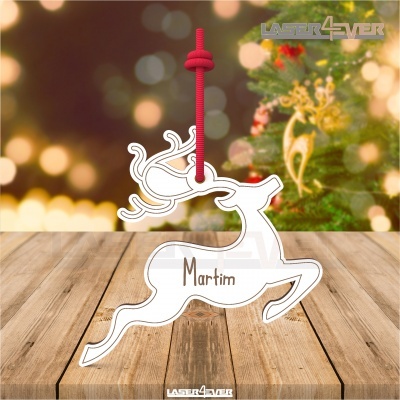 Bola de Natal - Rena Nome Personalizado