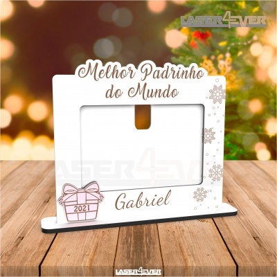 Moldura - Melhor Madrinha / Padrinho do Mundo - Nome e Ano Personalizado