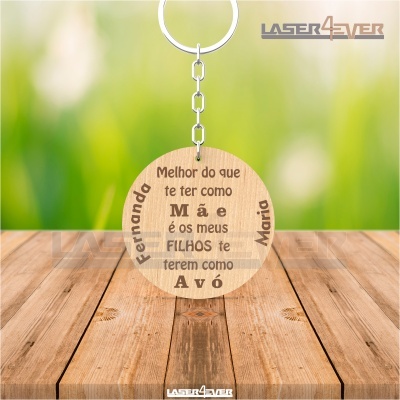Porta-Chaves Mãe / Avó - Nomes Personalizados