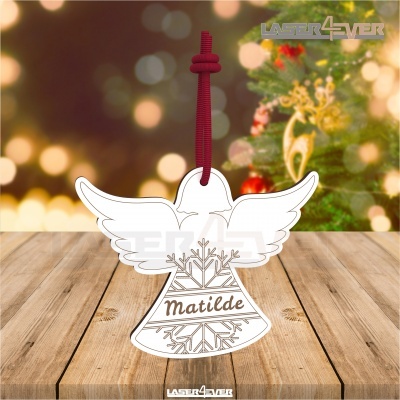 Bola de Natal - Anjo Nome Personalizado