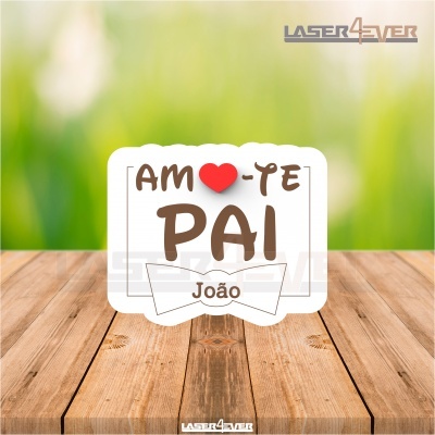 Plaquinha decorativa branca com texto 