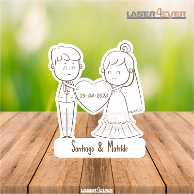 Lembrança Casamento - Casal Coração