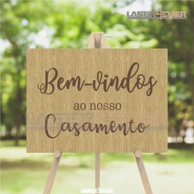Placa de Boas Vindas Casamento