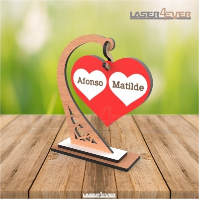 Coração Baloiço - Nomes Personalizados