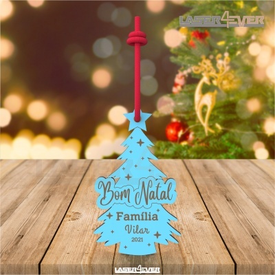 Bola de Natal - Árvore Nome Família Personalizado