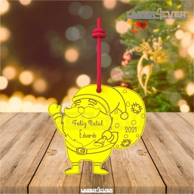 Bola de Natal - Pai Natal Nome e Ano Personalizado