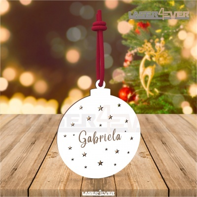 Bola de Natal - Estrelas Nome Personalizado