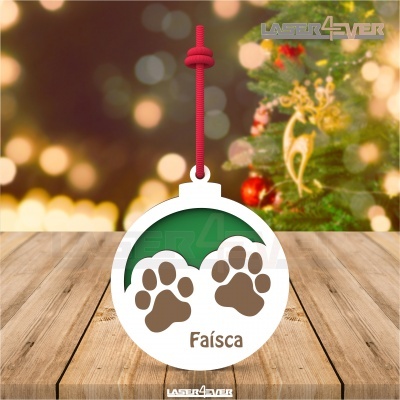 Bola de Natal - Patinhas Nome Personalizado