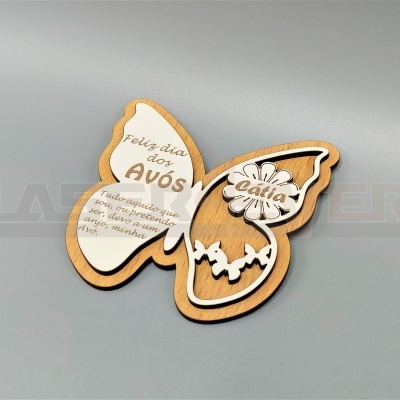 Íman Borboleta - Nome Personalizado