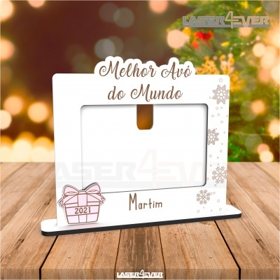 Moldura - Melhores Avós / Avó / Avô do mundo - Nome e Ano Personalizado