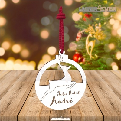 Bola de Natal - Renas Nome Personalizado