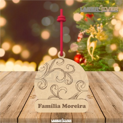 Bola de Natal - Nome Família Personalizado