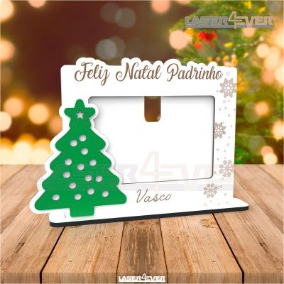 Moldura - Feliz Natal Padrinho - Nome Personalizado