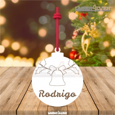Bola de Natal - Sino Nome Personalizado