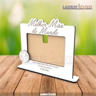 Moldura Melhor Mãe do Mundo -  Nomes Personalizáveis