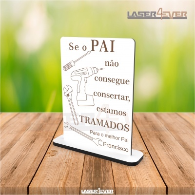 Placa Ferramentas Pai - Nome Personalizado