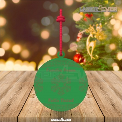 Bola de Natal - Flocos de Neve Nome Família Personalizado