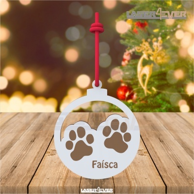 Bola de Natal - Patinhas Nome Personalizado