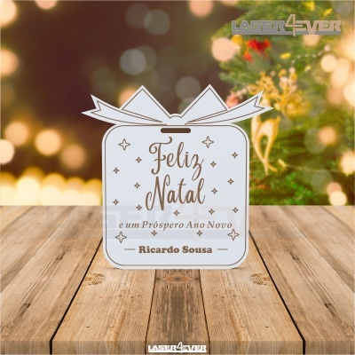 Mini Placa de Natal - Presente Nome Personalizado