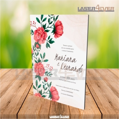Convite Casamento - Flores
