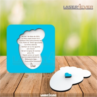 Convite Batismo - Pézinho de Encaixar