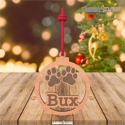 Bola de Natal - Patinhas - Nome Personalizado