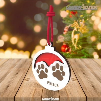 Bola de Natal - Patinhas Nome Personalizado