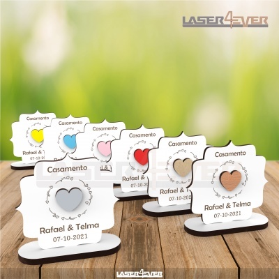 Lembrança Casamento Placa Coração