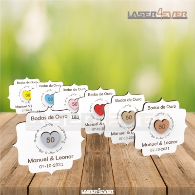 Lembrança Bodas Placa Coração