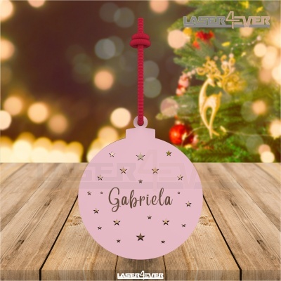 Bola de Natal - Estrelas Nome Personalizado
