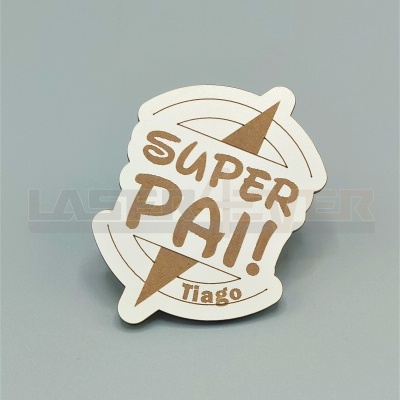 Íman Super Pai - Nome Personalizado