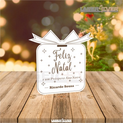 Mini Placa de Natal - Presente Nome Personalizado