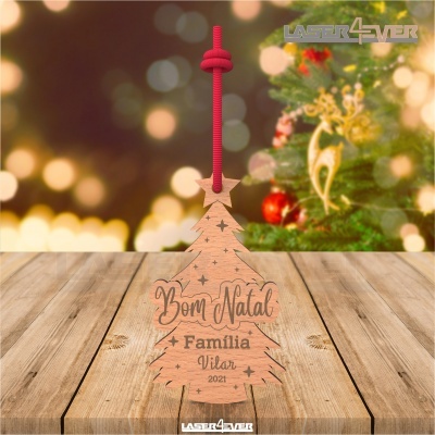 Bola de Natal - Árvore Nome Família Personalizado