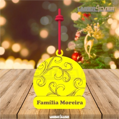 Bola de Natal - Nome Família Personalizado