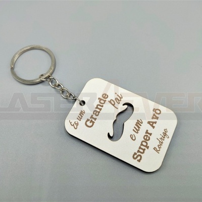 Porta-Chaves - Grande Pai Super Avô - Nome Personalizado