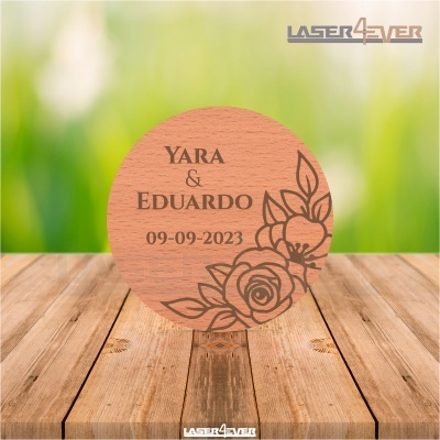 Íman Lembrança Casamento Círculo Florido