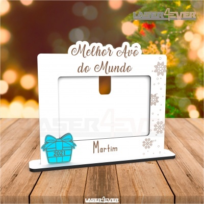 Moldura - Melhores Avós / Avó / Avô do mundo - Nome e Ano Personalizado